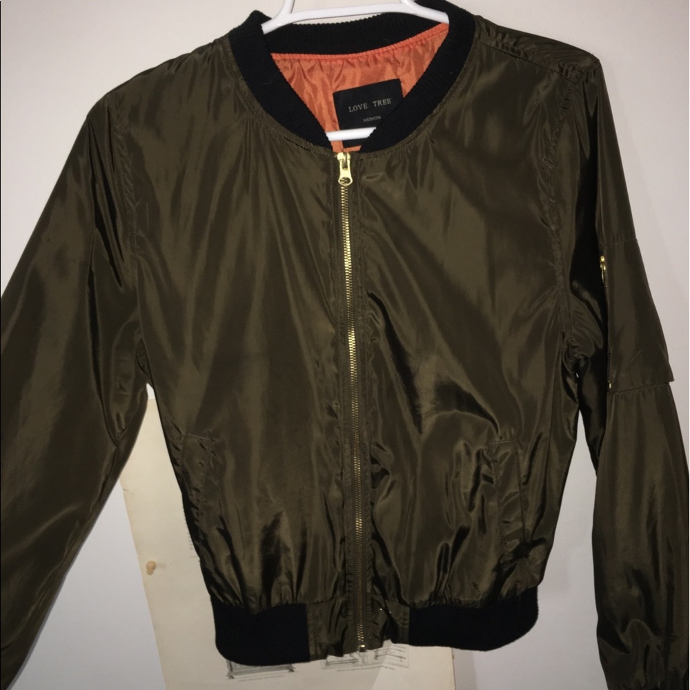 Dark green bomber jacket